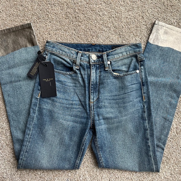 NWT Rag & Bone jeans Bilbury ankle cigarette size 24 - Picture 1 of 7